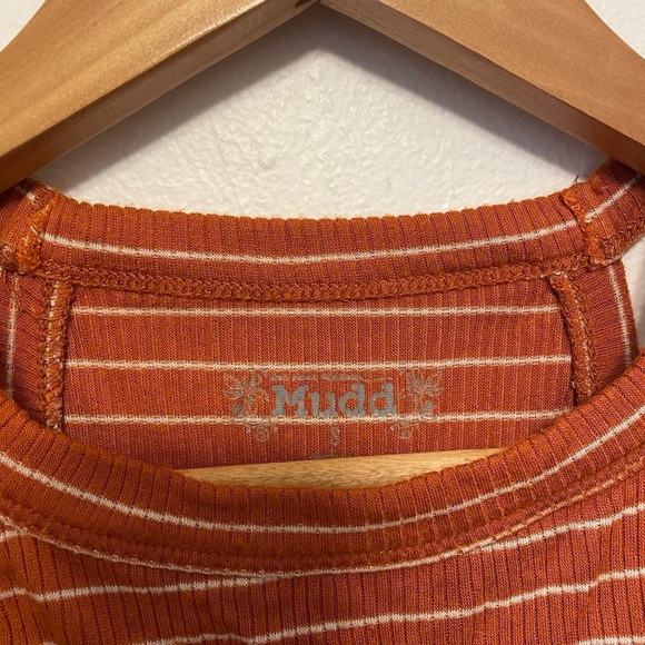 Mudd Orange And White Striped Tank Top - Picture 2 of 2